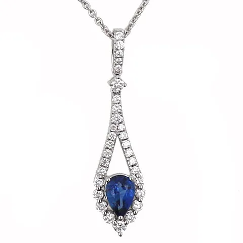 Shop IDC estore Sapphire and Diamond Fashion Pendant Necklaces