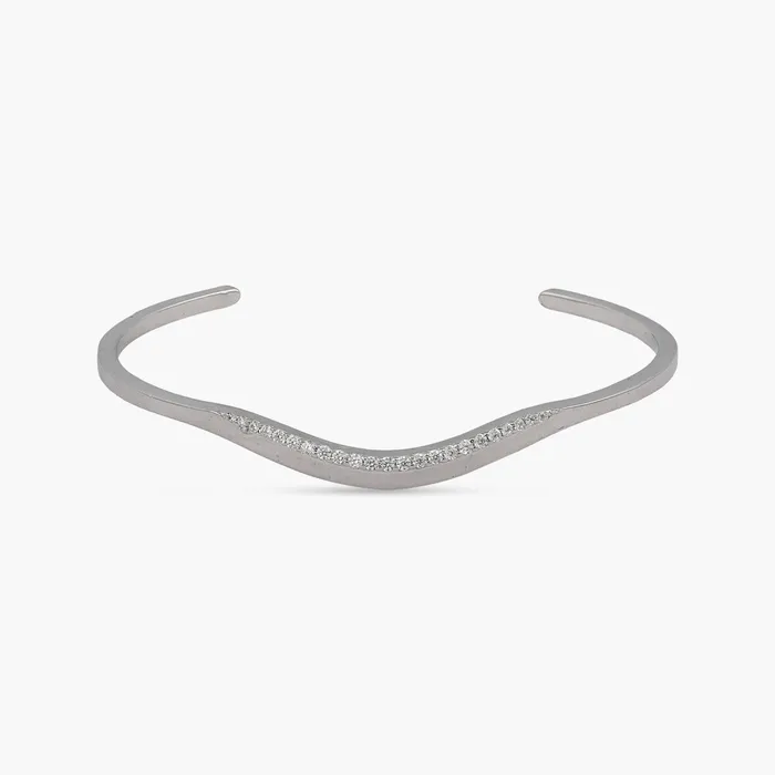 SILVER Bracelets Waves of Elegance CZ Silver Bracelet