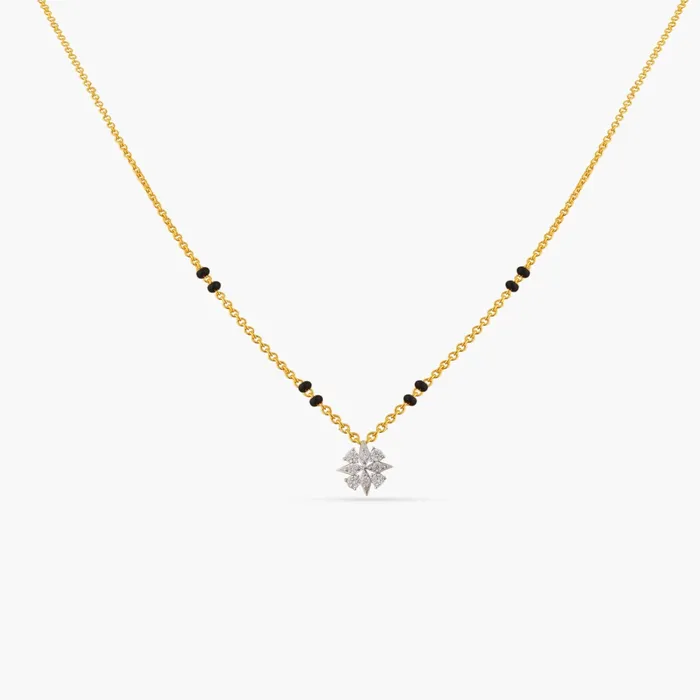 SILVER Charm Necklaces Elegant Charm CZ Silver Mangalsutra