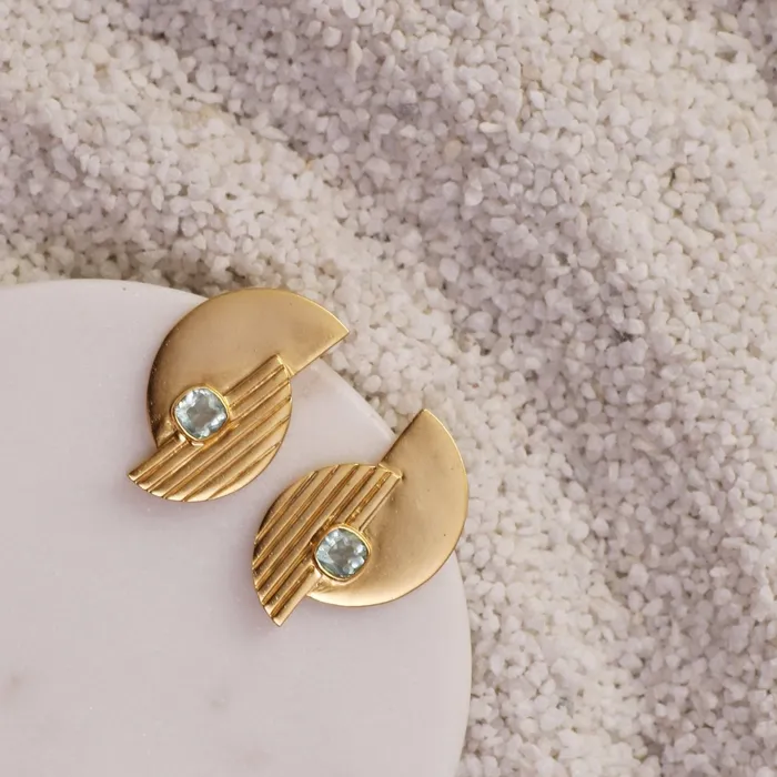 SILVER Earrings Dune Crescents Silver Stud Earrings