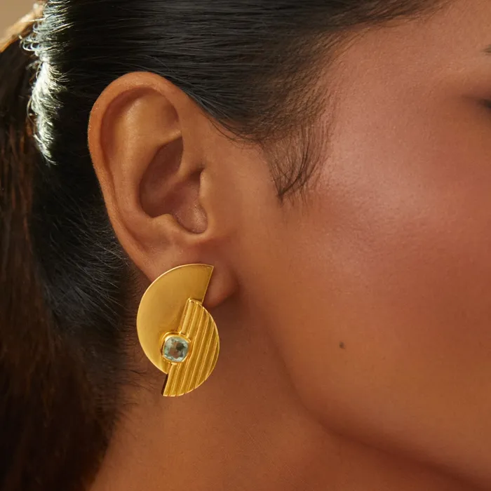 SILVER Earrings Dune Crescents Silver Stud Earrings