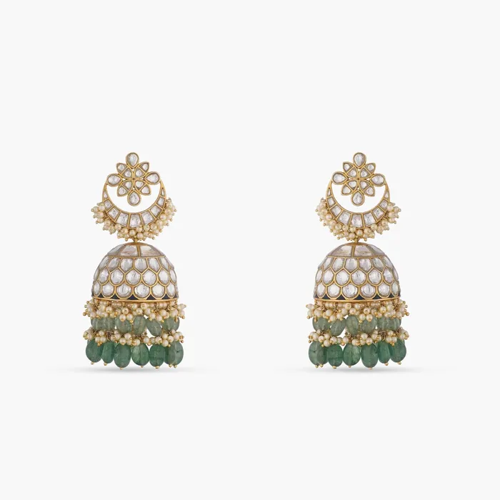 SILVER Earrings Hasti Jadau Silver Jhumki Earrings