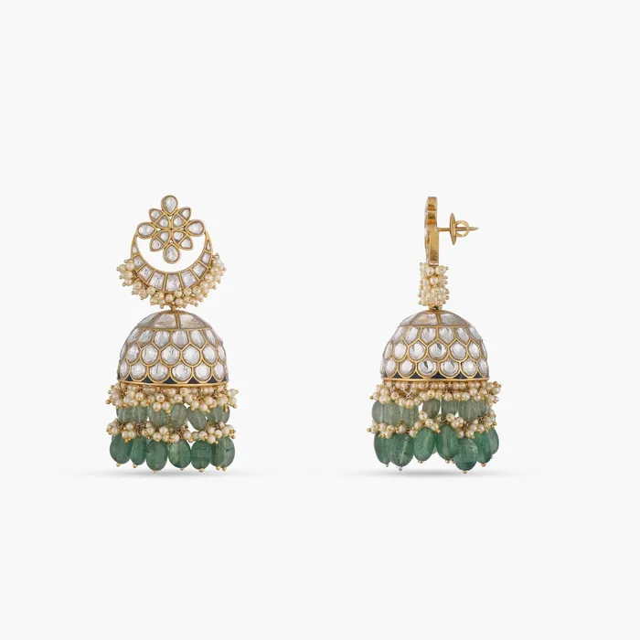 SILVER Earrings Hasti Jadau Silver Jhumki Earrings