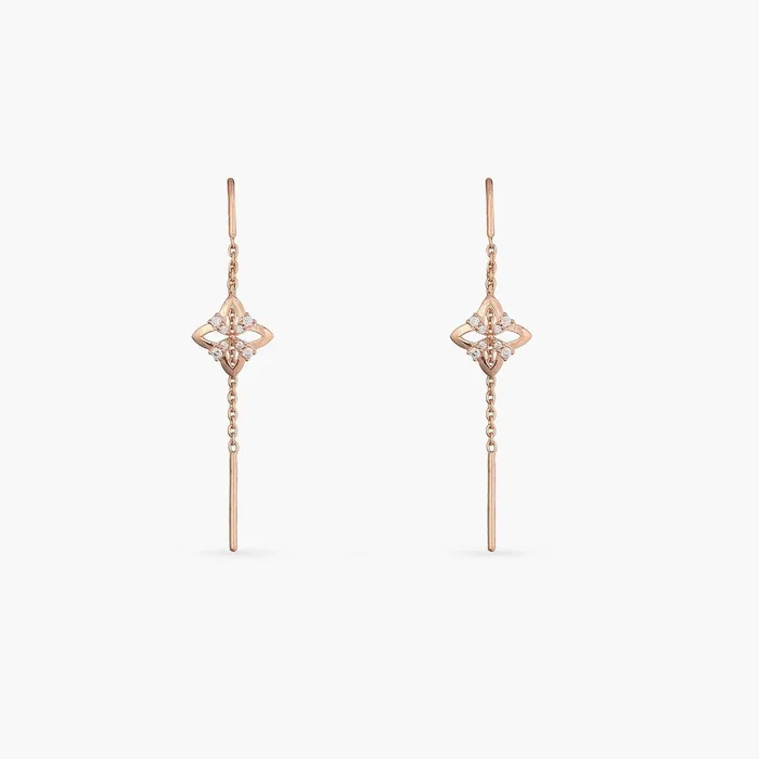 SILVER Earrings Ivy CZ Silver Chain Earrings