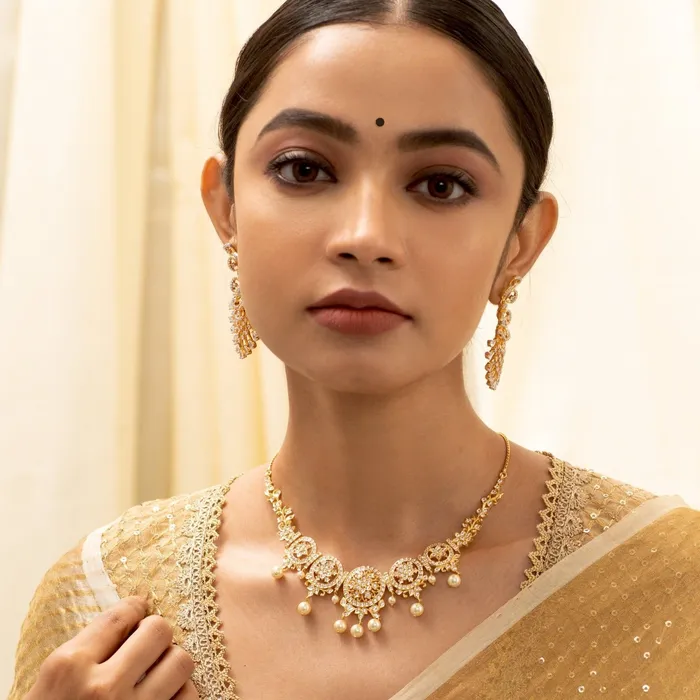 SILVER Necklaces Kusum Silver CZ Necklace