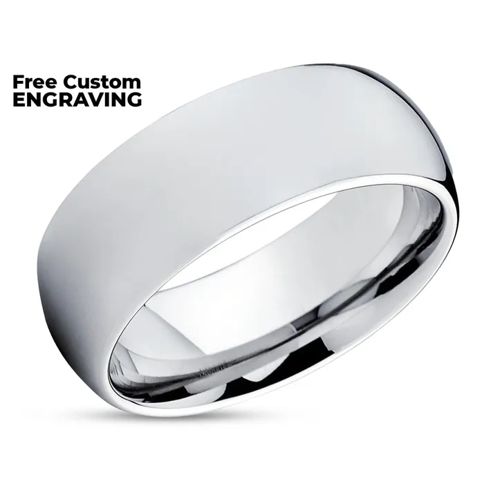 Silver Tungsten Wedding Band Tungsten Wedding Ring Wedding Band Wedding Ring Clean Casting Jewelry Rings