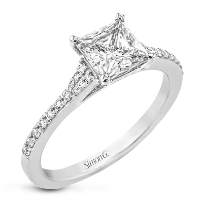 Simon G Princess Cut Engagement Ring Setting 016CTW International Diamond Center Rings Simon G Princess Cut Engagement Ring Setting 016CTW International Diamond Center Rings