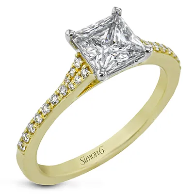 Simon G Princess Cut Engagement Ring Setting 016CTW International Diamond Center Rings