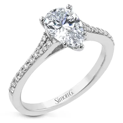 Simon G Princess Cut Engagement Ring Setting 016CTW International Diamond Center Rings