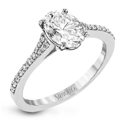 Simon G Princess Cut Engagement Ring Setting 016CTW International Diamond Center Rings
