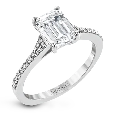 Simon G Princess Cut Engagement Ring Setting 016CTW International Diamond Center Rings