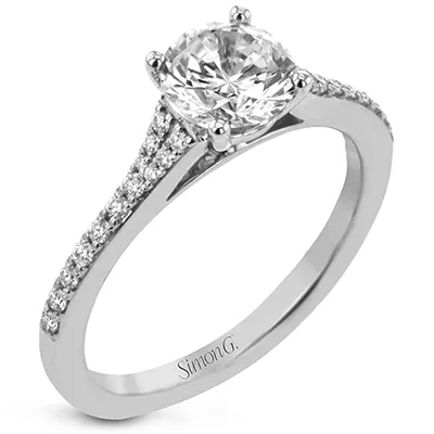 Simon G Princess Cut Engagement Ring Setting 016CTW International Diamond Center Rings