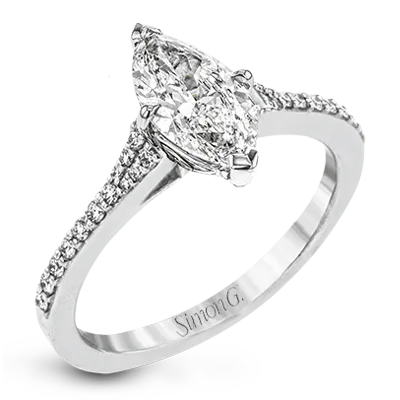 Simon G Princess Cut Engagement Ring Setting 016CTW International Diamond Center Rings