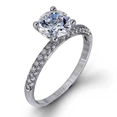 Simon G Round Cut Engagement Ring Setting 029CTW International Diamond Center Rings Simon G Round Cut Engagement Ring Setting 029CTW International Diamond Center Rings