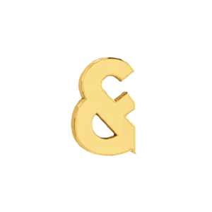 Slider Solid Ampersand Charm SG Fine Charm Necklaces