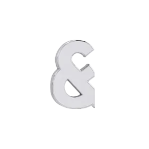 Slider Solid Ampersand Charm SG Fine Charm Necklaces