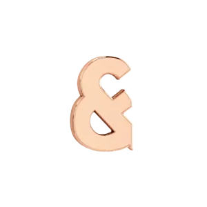 Slider Solid Ampersand Charm SG Fine Charm Necklaces