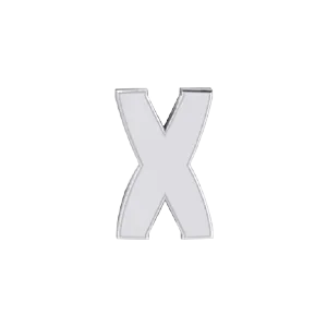 Slider Solid Letter X Charm SG Fine Charm Necklaces