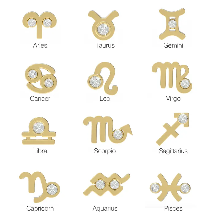 Small Zodiac Stud Earring SG Fine Earrings