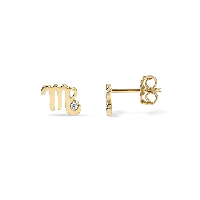 Small Zodiac Stud Earring SG Fine Earrings