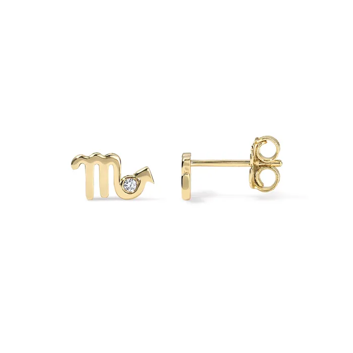 Small Zodiac Stud Earring SG Fine Earrings