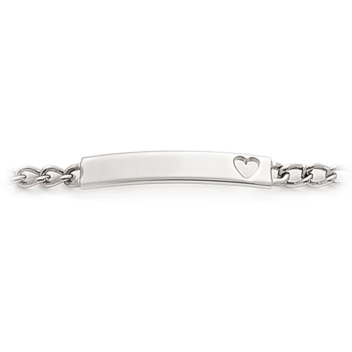 Speidel Bracelets Childrens ID Bracelet with Heart Shaped Cut Out