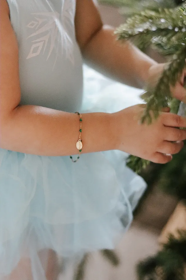 Sweet Advocate Miraculous Medal Childrens Bracelet The Little Catholic Bracelets