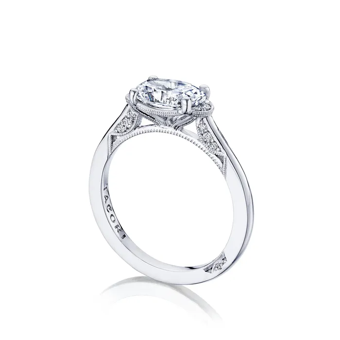 Tacori 18k White Gold Simply Tacori Oval Diamond Engagement Ring Setting 013 CTW International Diamond Center Rings Tacori 18k White Gold Simply Tacori Oval Diamond Engagement Ring Setting 013 CTW International Diamond Center Rings