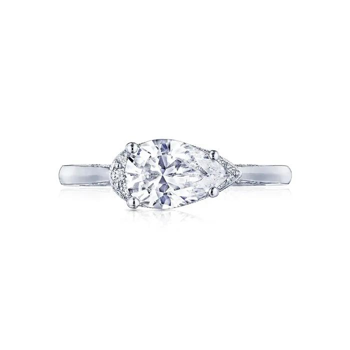 Tacori 18k White Gold Simply Tacori Pear Diamond Engagement Ring Setting 013 CTW International Diamond Center Rings Tacori 18k White Gold Simply Tacori Pear Diamond Engagement Ring Setting 013 CTW International Diamond Center Rings