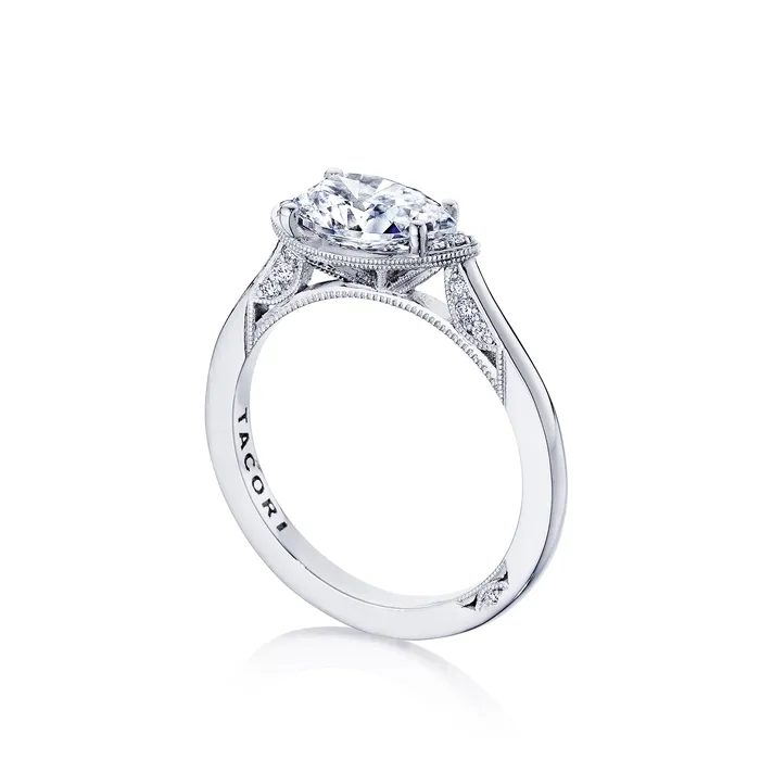 Tacori 18k White Gold Simply Tacori Pear Diamond Engagement Ring Setting 013 CTW International Diamond Center Rings Tacori 18k White Gold Simply Tacori Pear Diamond Engagement Ring Setting 013 CTW International Diamond Center Rings