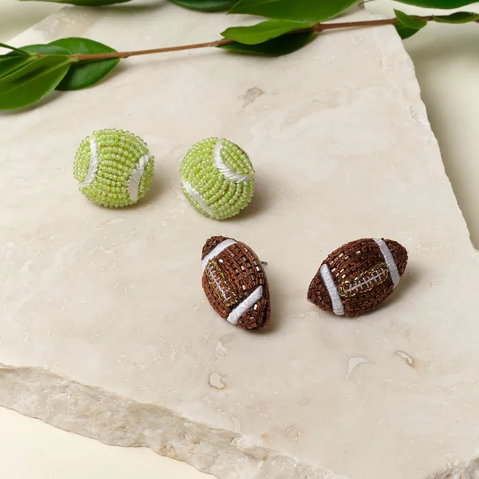 Tennis Ball Stud Earrings Mignonne Gavigan Earrings Tennis Ball Stud Earrings Mignonne Gavigan Earrings