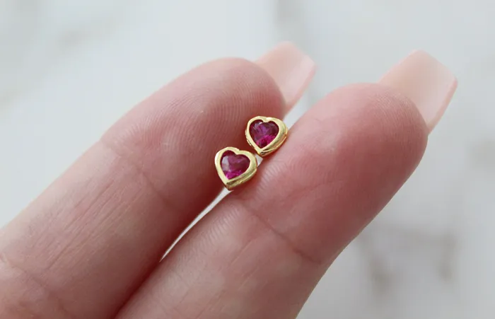 The Little Catholic Earrings Heart Earrings