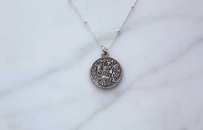 The Little Catholic Earrings Let peace be your strength silver