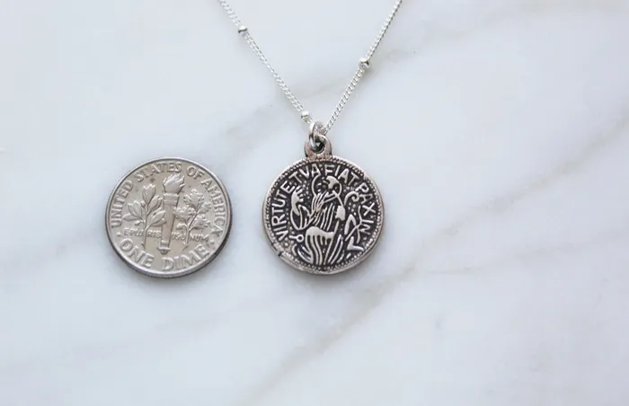The Little Catholic Earrings Let peace be your strength silver