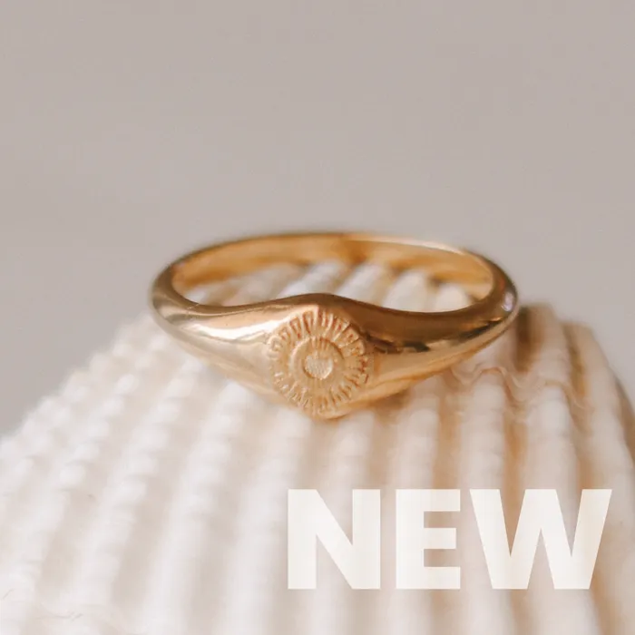 The Little Catholic Rings Ocean of Grace Ring in 14K Gold