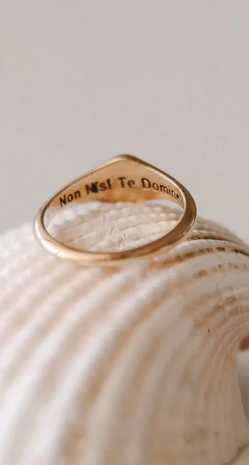 The Little Catholic Rings Ocean of Grace Ring in 14K Gold