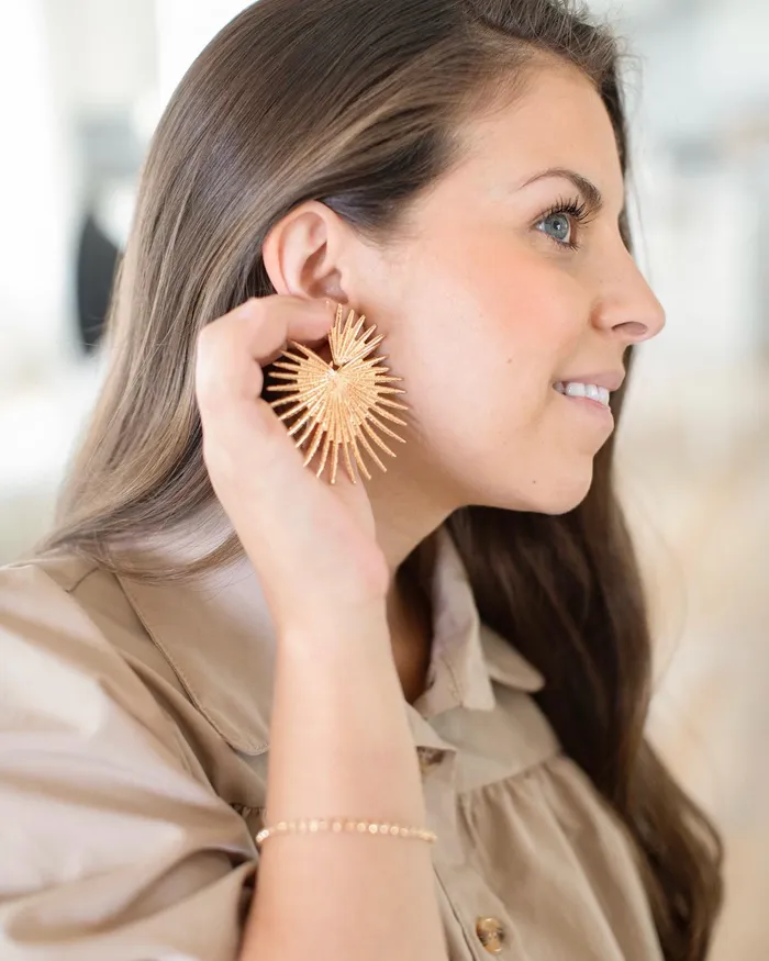The Little Sacred Heart Rays Earrings The Little Catholic Earrings
