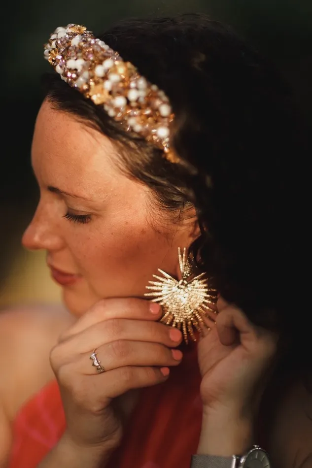 The Little Sacred Heart Rays Earrings The Little Catholic Earrings