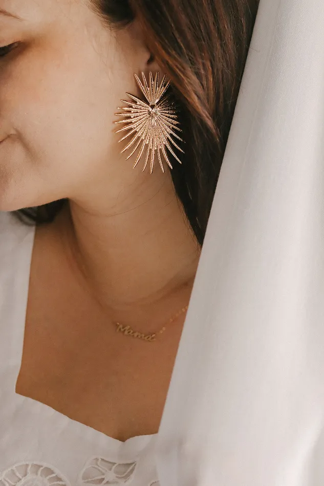 The Little Sacred Heart Rays Earrings The Little Catholic Earrings