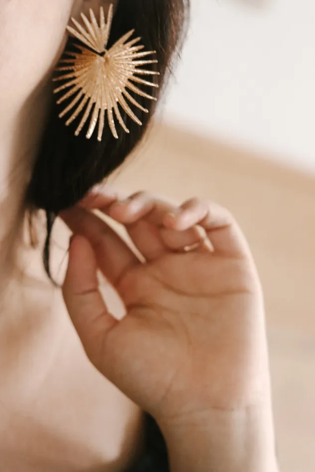 The Little Sacred Heart Rays Earrings The Little Catholic Earrings
