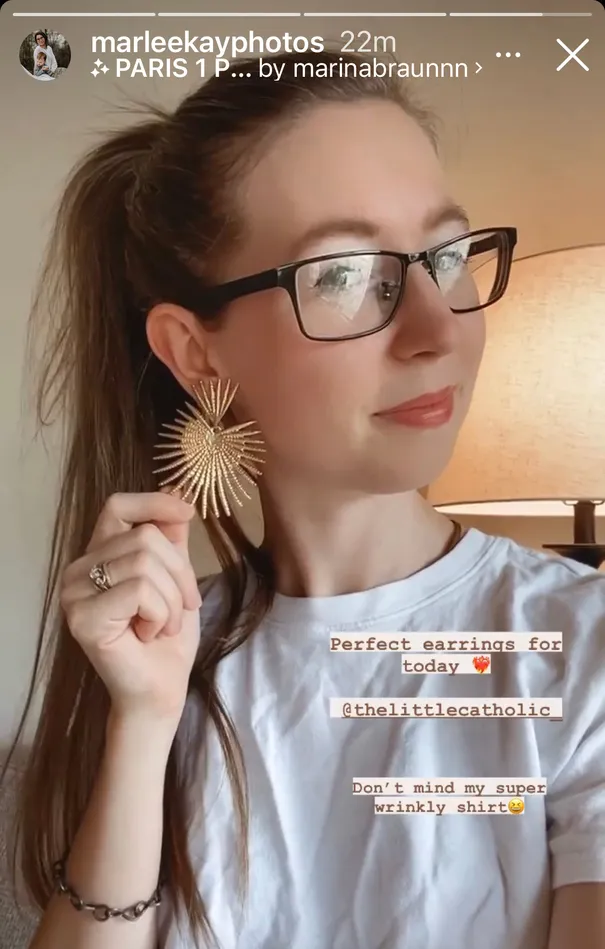 The Little Sacred Heart Rays Earrings The Little Catholic Earrings
