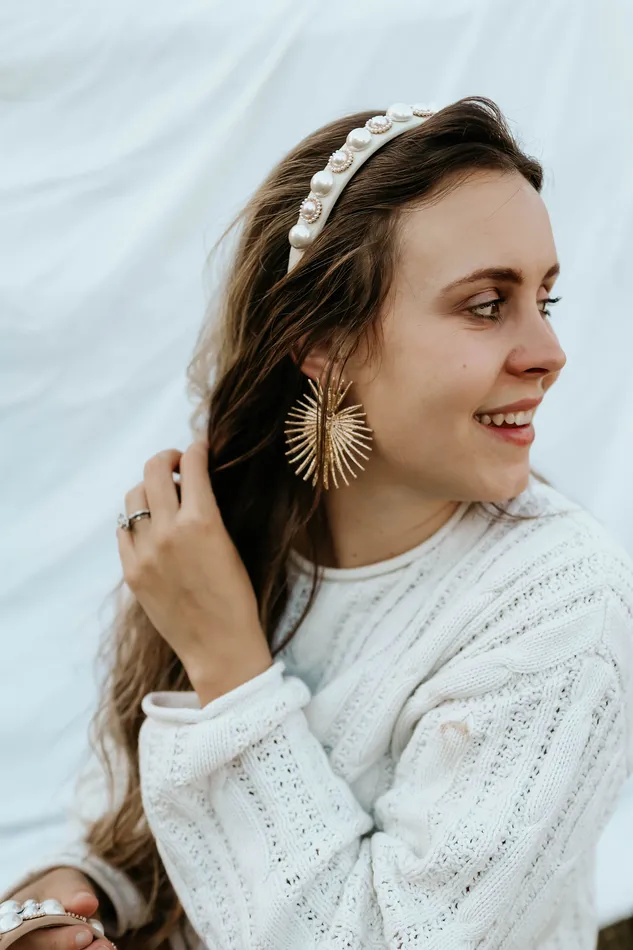 The Little Sacred Heart Rays Earrings The Little Catholic Earrings