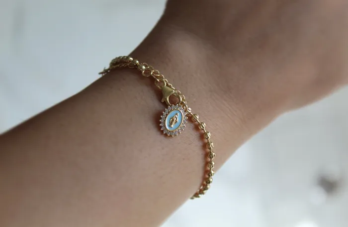 TheLittleCatholic Bracelets Mother Mary Bracelet in Blue