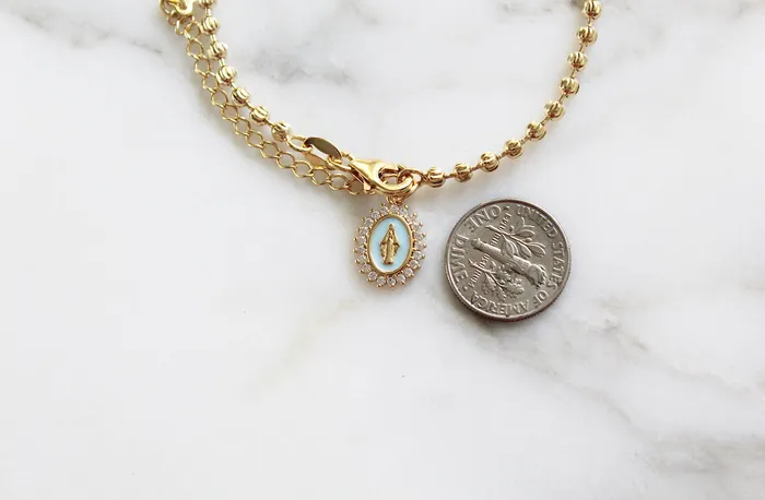 TheLittleCatholic Bracelets Mother Mary Bracelet in Blue