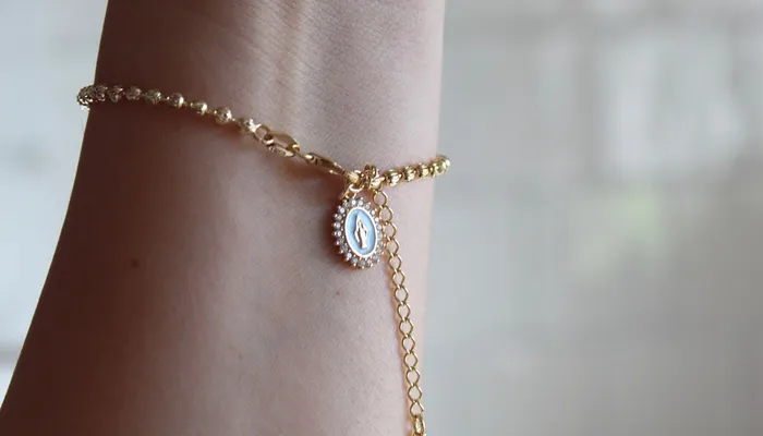 TheLittleCatholic Bracelets Mother Mary Bracelet in Blue