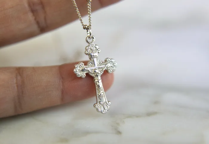 TheLittleCatholic Necklaces Crucifix Necklace in Sterling Silver