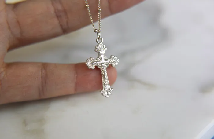 TheLittleCatholic Necklaces Crucifix Necklace in Sterling Silver
