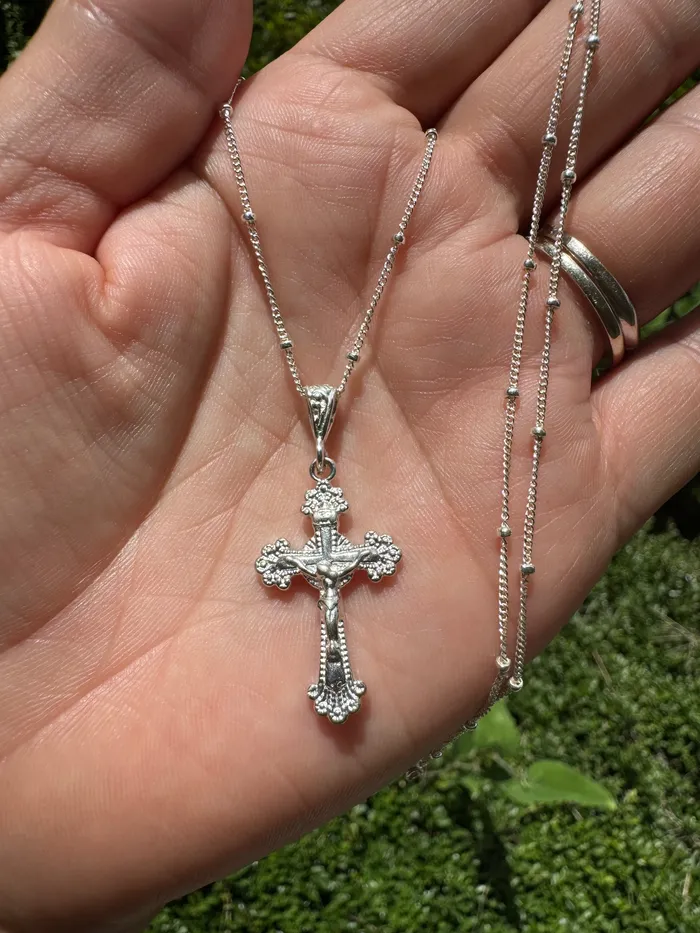 TheLittleCatholic Necklaces Crucifix Necklace in Sterling Silver