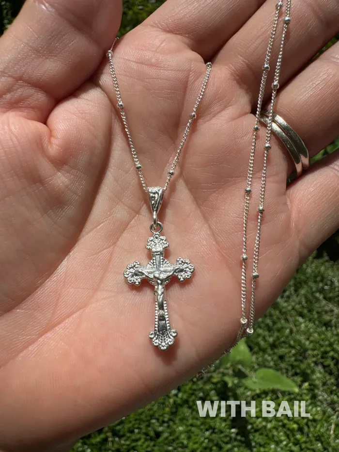 TheLittleCatholic Necklaces Crucifix Necklace in Sterling Silver