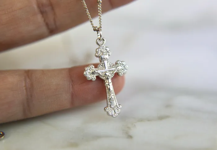 TheLittleCatholic Necklaces Crucifix Necklace in Sterling Silver